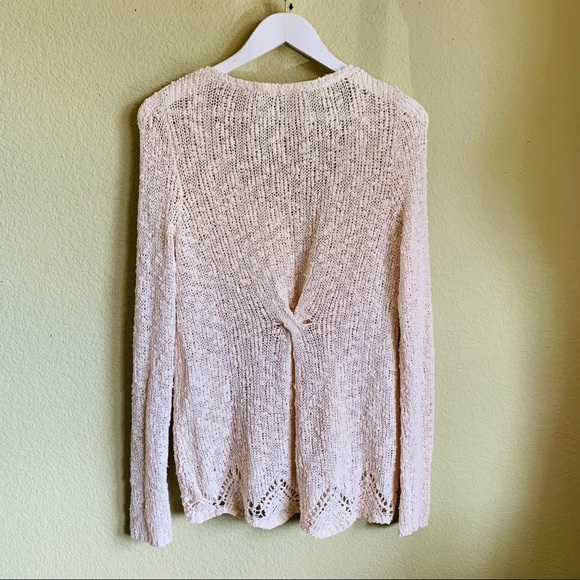 Anthropologie Yellow Bird Crochet Sweater - Picture 4 of 8